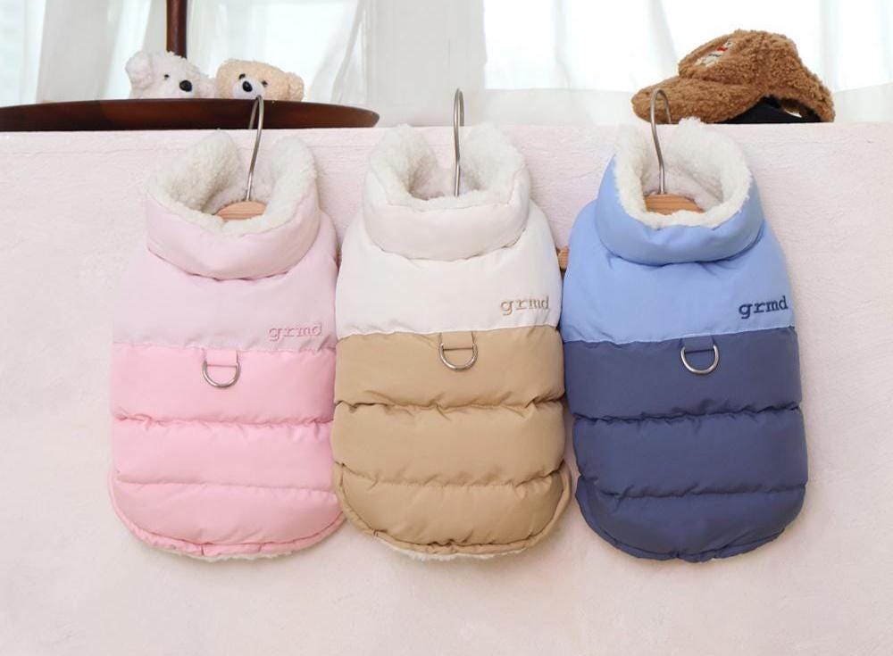 Two-Tone Reversible Puffer Vest, S-2XL, Winter Jacket, Small Dog Clothes, Dog Jacket, Dog Winter Outfit - NKpup