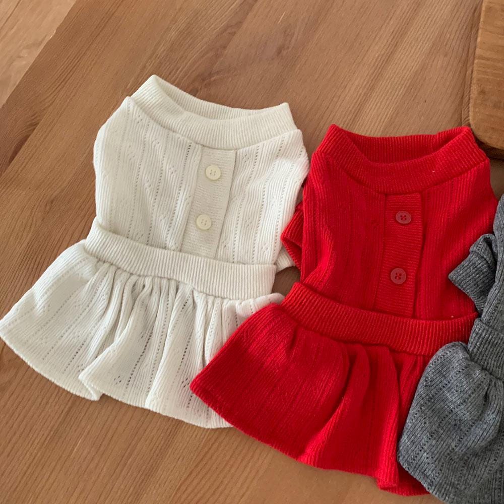 Chic Knit Peplum Dress, S-XL, Small Dog Clothes, Dog Luxury Dress, Dog Cute Outfit, Pet Clothing, NKPUP - NKpup