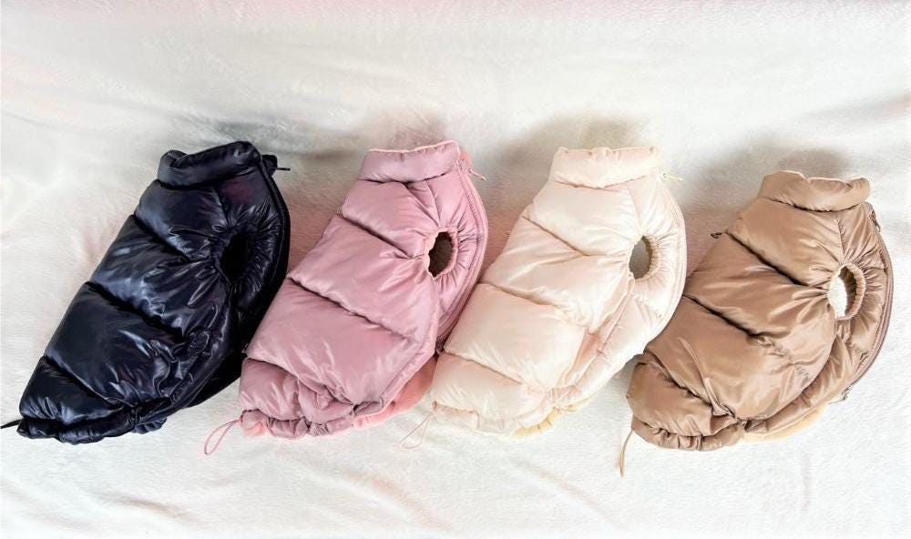 Cozy Zip-up Puffer Jacket, S-3XL, Winter Jacket, Small Dog Clothes, Dog Jacket, Dog Fashion, Dog Apparel, Pet Clothing - NKpup