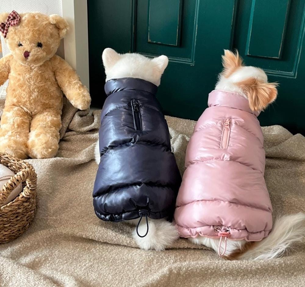 Cozy Zip-up Puffer Jacket, S-3XL, Winter Jacket, Small Dog Clothes, Dog Jacket, Dog Fashion, Dog Apparel, Pet Clothing - NKpup