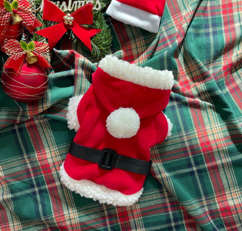 Santa Paws Hoodie, S-XL, Christmas Costume Dog, Santa Dog Outfit, Dog Costume, Dog Winter Outfit, Dog Fashion, Dog Apparel - NKpup