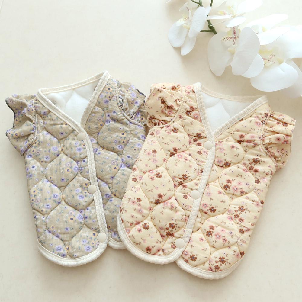 Floral Quilted Puff Vest, S-2XL, Small Dog Clothes, Dog Vest, Dog Outer, Small Dog Fashion, NKPUP - NKpup