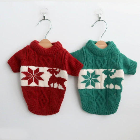 Reindeer Cable Knit Sweater, S-2XL, Dog Christmas Knit, Dog Knit, Halloween Costume Dog, Pet Clothing, Dog-Tee, Dog T-shirts - NKpup