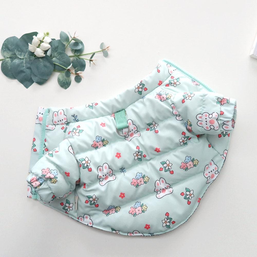 Rabbit Thermal Zip-Up Puffer Jacket, S-2XL, Winter Jacket, Small Dog Clothes, Dog Jacket, Dog Fashion, Dog Apparel, Pet Clothing - NKpup