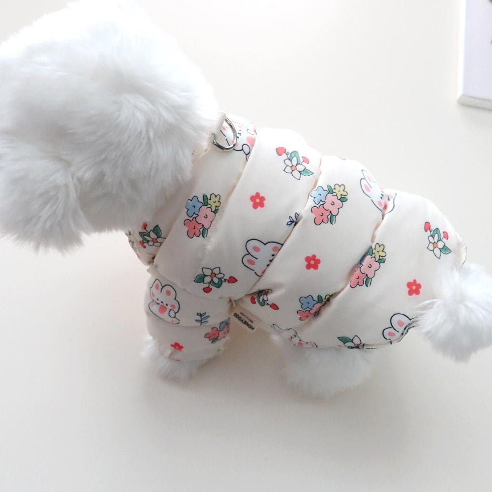 Rabbit Thermal Zip-Up Puffer Jacket, S-2XL, Winter Jacket, Small Dog Clothes, Dog Jacket, Dog Fashion, Dog Apparel, Pet Clothing - NKpup