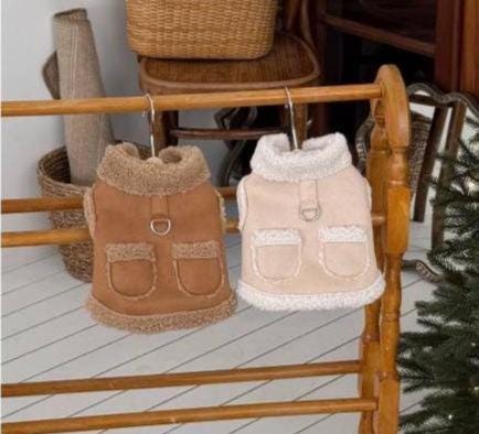 Cozy Pocket Shearling Vest, S-2XL, Pet Clothing, Dog Vest, Dog Jacket, Small Dog Clothes, Dog Apparel - NKpup