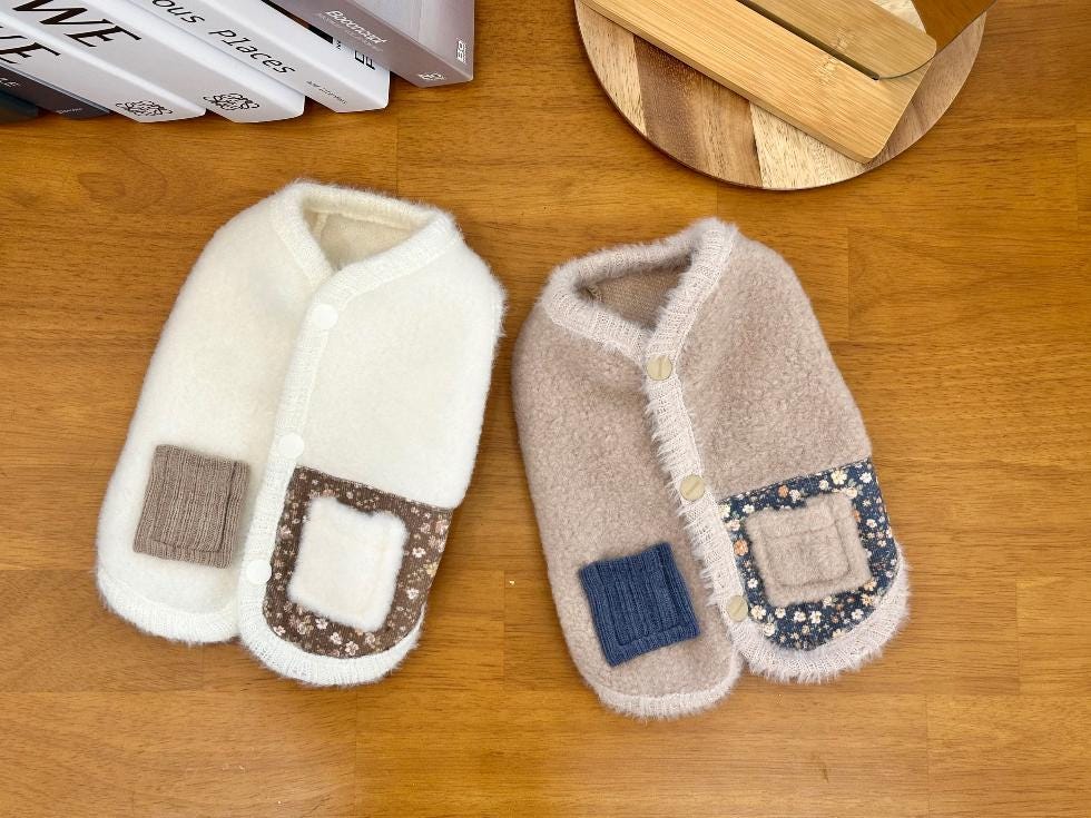 Cozy Pocket Vest, XS-2XL, Pet Outer, Dog Vest, Small Dog Jacket, Small Dog Sweater, Dog Outfit, NKPUP - NKpup