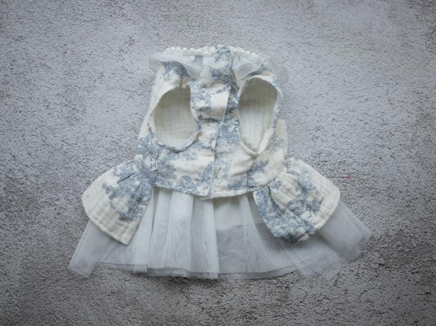 Pearl Bow Princess Dress, S-XL, Small Dog Clothes, Luxury Dog Dress, Dog Outfit, Dog Dress, NKPUP - NKpup