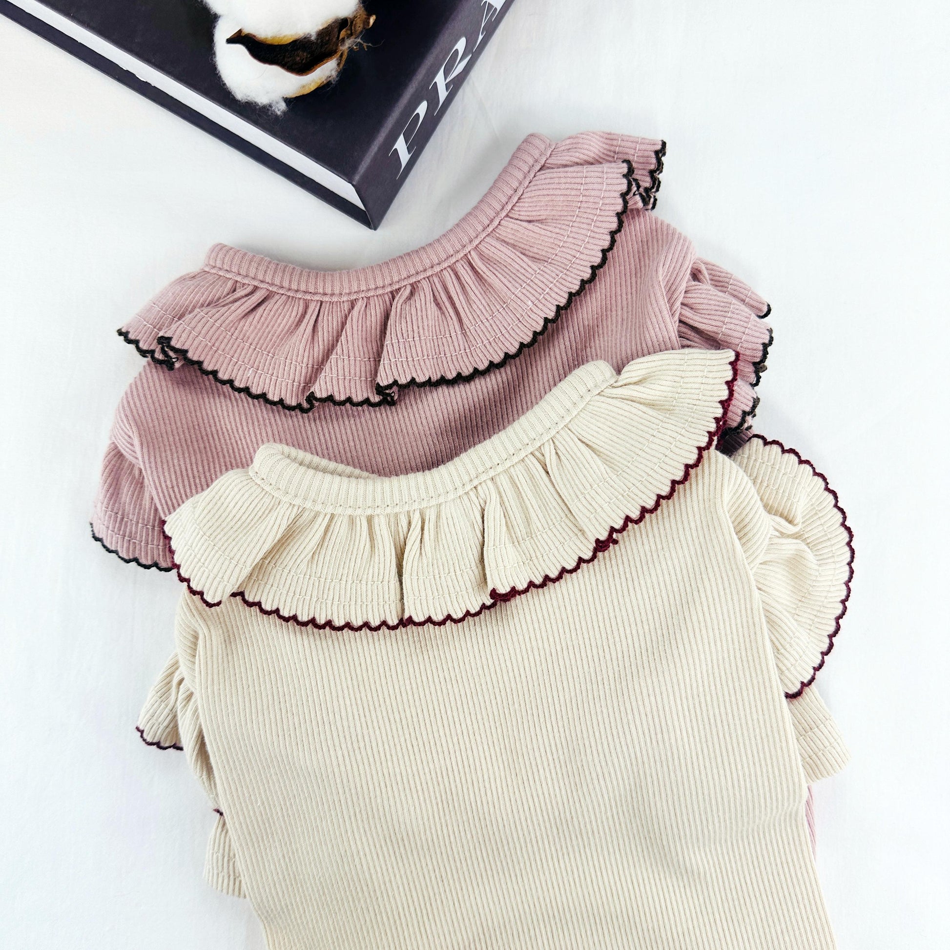 Ruffle Collar Ribbed Top, S-XL, Small Dog Clothes, Ultra Lightweight Dog Top, Dog Outfit, NKPUP - NKpup