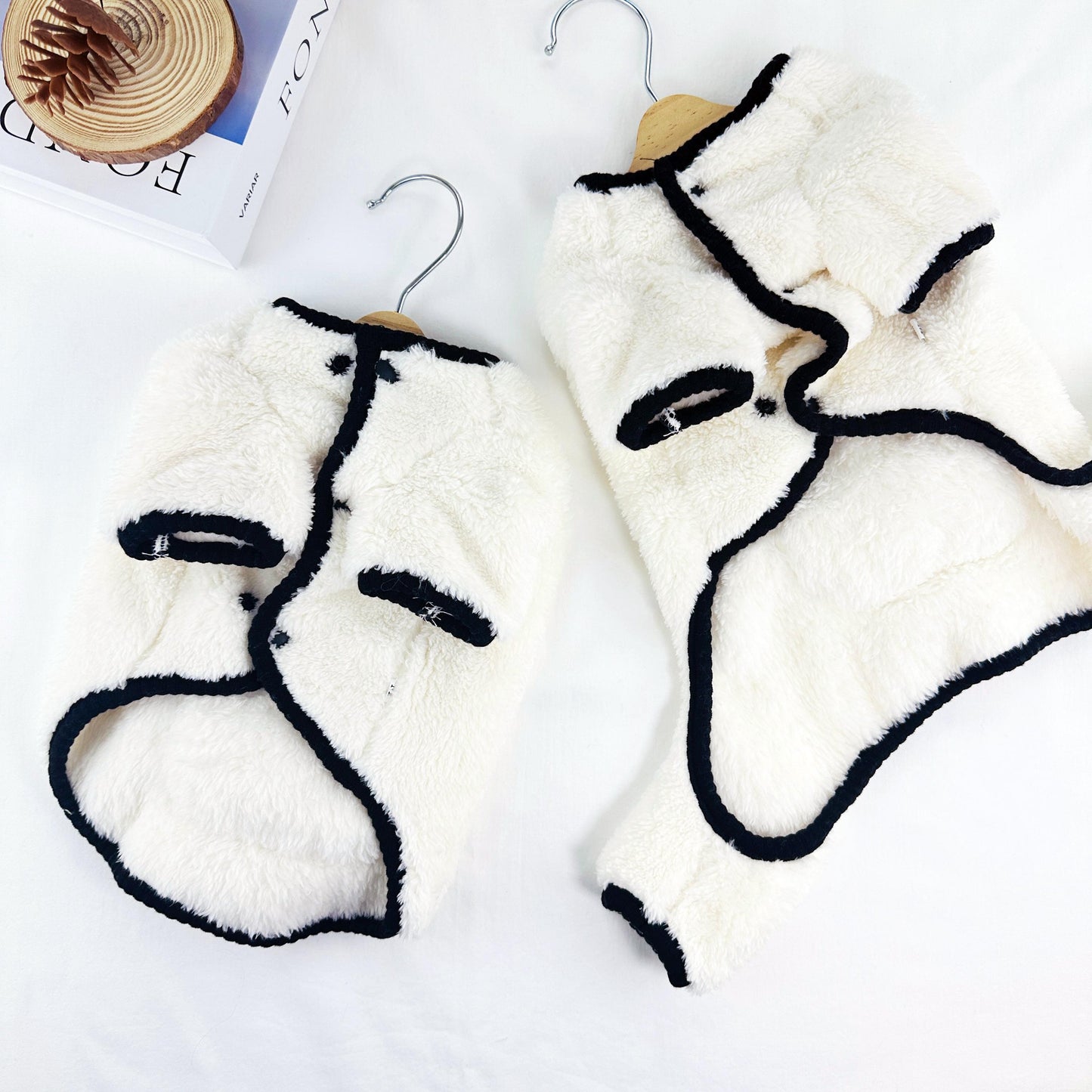 Panda Pocket Fleece Outfit Jacket&Overall, S-XL, Pajama Pet, Dog Jumpsuit, Small Dog Clothes, Dog Outfit, Dog Winter Top, Dog Gift - NKpup