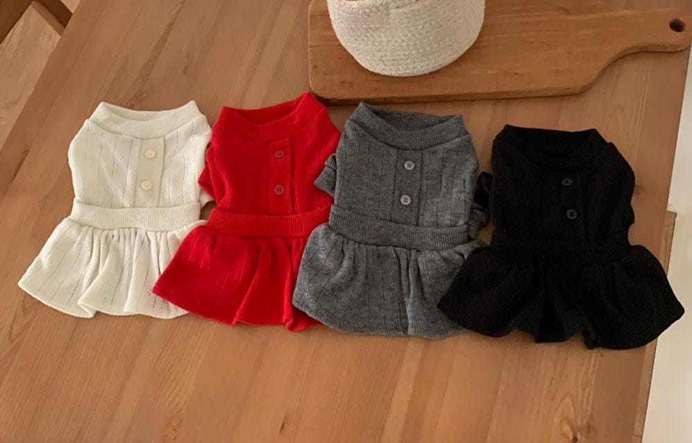 Chic Knit Peplum Dress, S-XL, Small Dog Clothes, Dog Luxury Dress, Dog Cute Outfit, Pet Clothing, NKPUP - NKpup