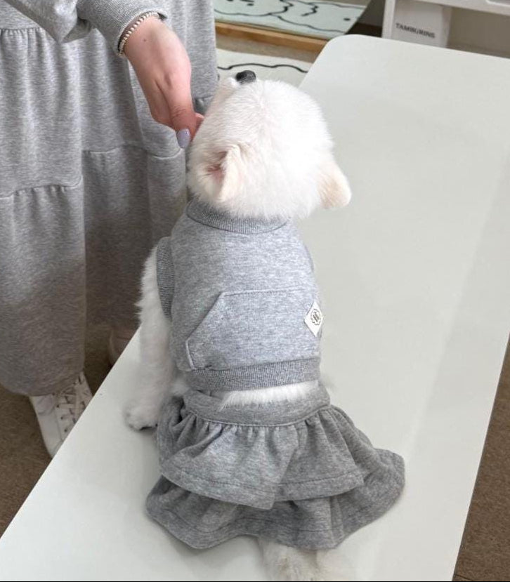 Two Piece Ruffle Skirt Dress Set, S-2XL, Small Dog Clothes, Dog Dress, Dog Outfit, Dog Apparel, Pet Clothing, NKPUP - NKpup