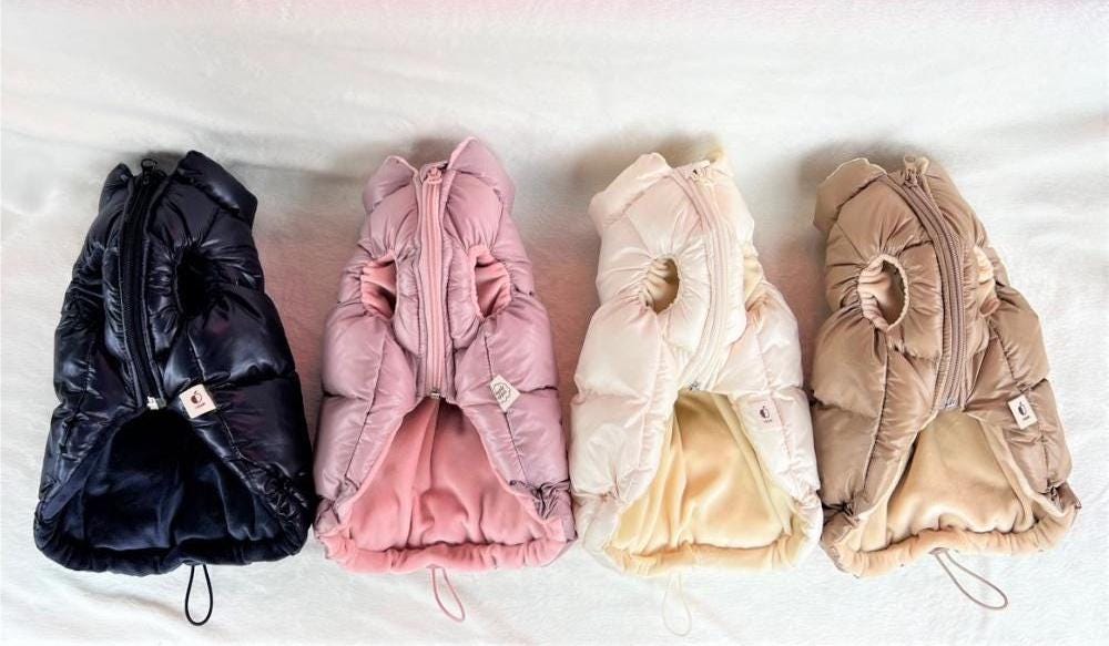 Cozy Zip-up Puffer Jacket, S-3XL, Winter Jacket, Small Dog Clothes, Dog Jacket, Dog Fashion, Dog Apparel, Pet Clothing - NKpup