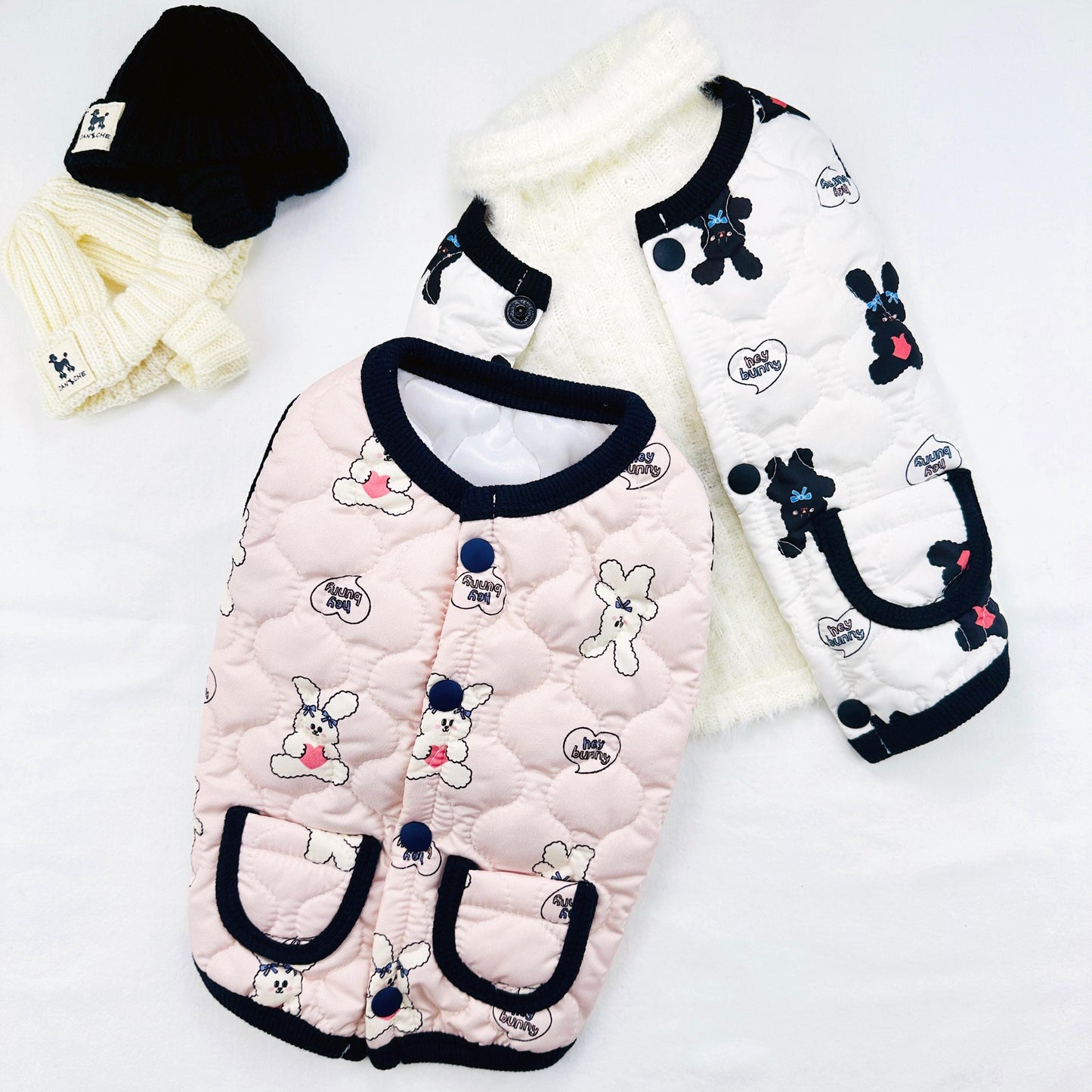 Bunny Quilted Vest, XS-3XL, Small Dog Clothes, Dog Vest, Dog Outer, Small Dog Fashion, NKPUP - NKpup