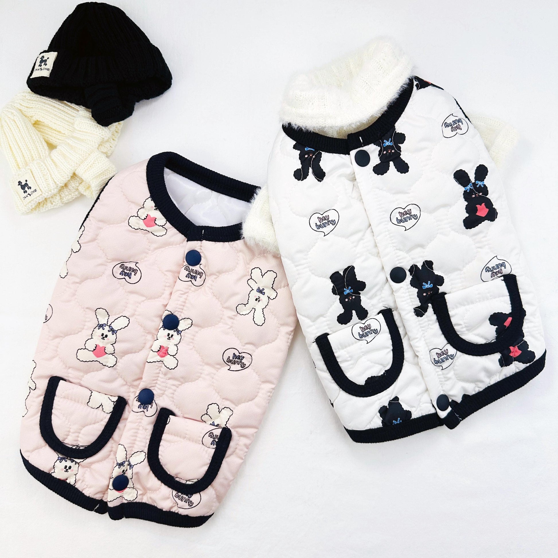 Bunny Quilted Vest, XS-3XL, Small Dog Clothes, Dog Vest, Dog Outer, Small Dog Fashion, NKPUP - NKpup