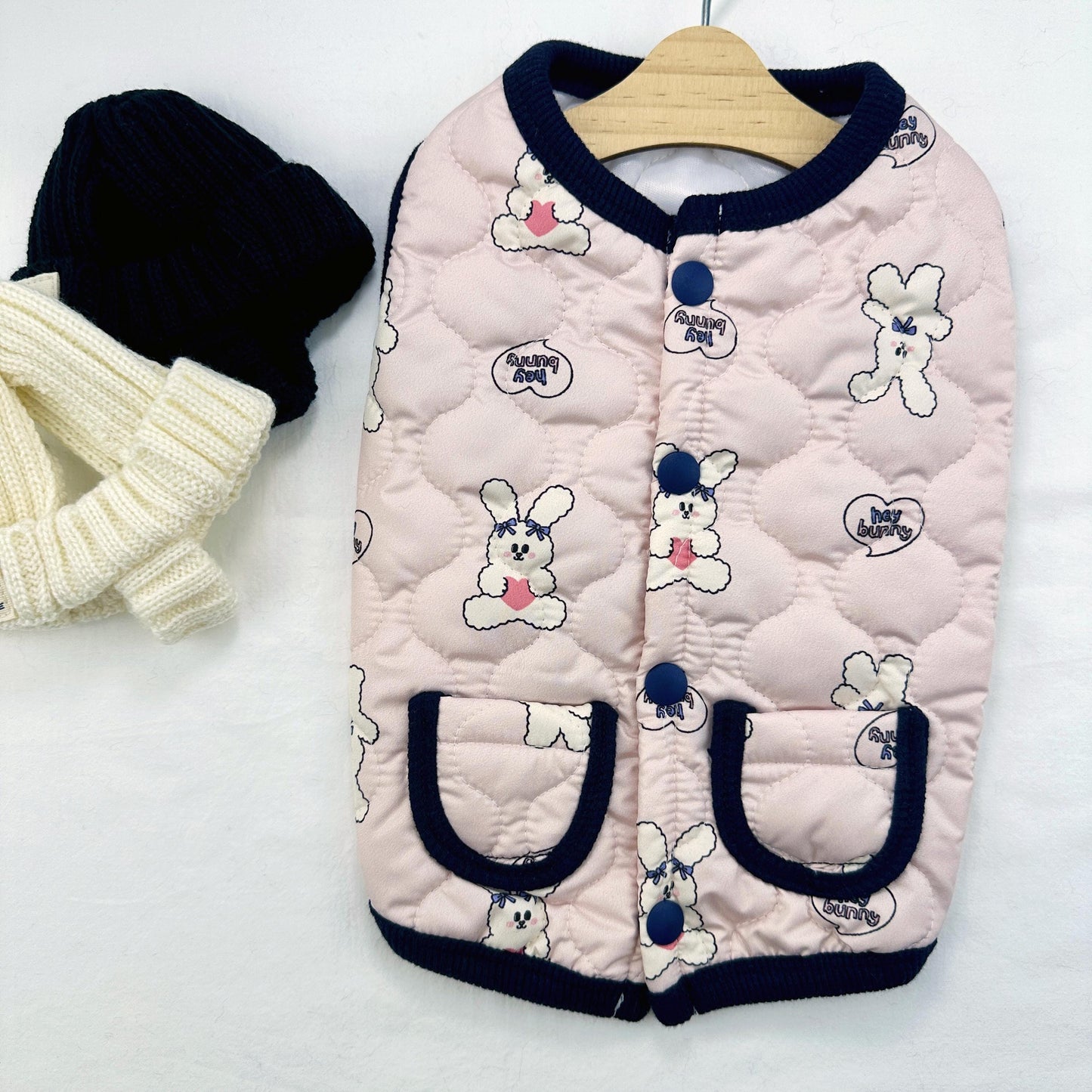 Bunny Quilted Vest, XS-3XL, Small Dog Clothes, Dog Vest, Dog Outer, Small Dog Fashion, NKPUP - NKpup