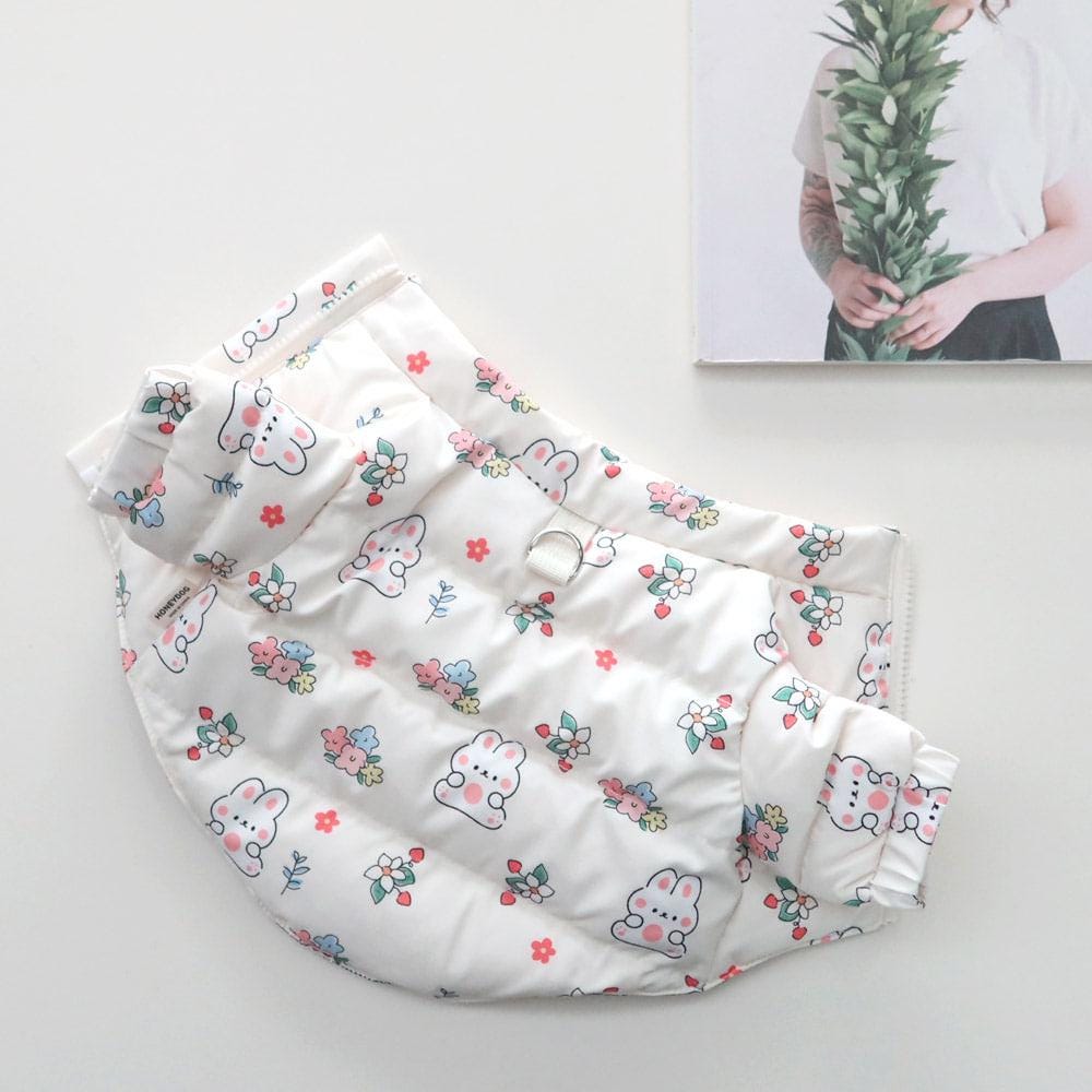 Rabbit Thermal Zip-Up Puffer Jacket, S-2XL, Winter Jacket, Small Dog Clothes, Dog Jacket, Dog Fashion, Dog Apparel, Pet Clothing - NKpup