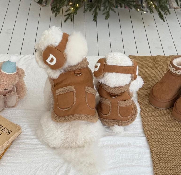 Cozy Pocket Shearling Vest, S-2XL, Pet Clothing, Dog Vest, Dog Jacket, Small Dog Clothes, Dog Apparel - NKpup