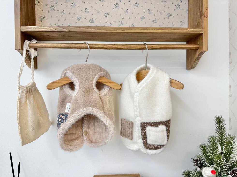 Cozy Pocket Vest, XS-2XL, Pet Outer, Dog Vest, Small Dog Jacket, Small Dog Sweater, Dog Outfit, NKPUP - NKpup