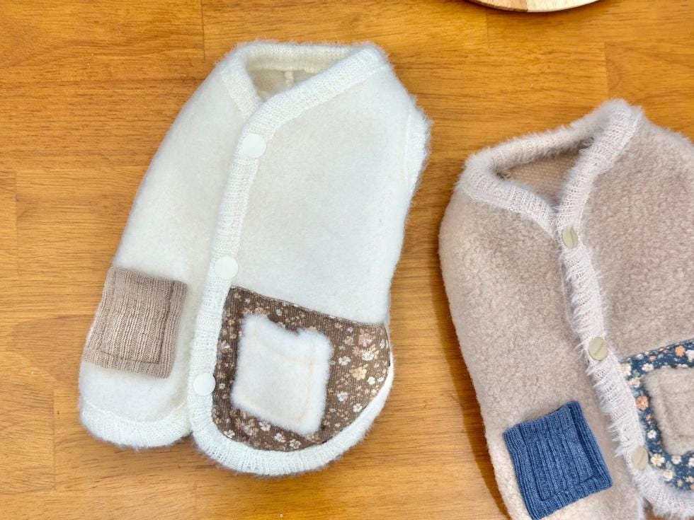 Cozy Pocket Vest, XS-2XL, Pet Outer, Dog Vest, Small Dog Jacket, Small Dog Sweater, Dog Outfit, NKPUP - NKpup