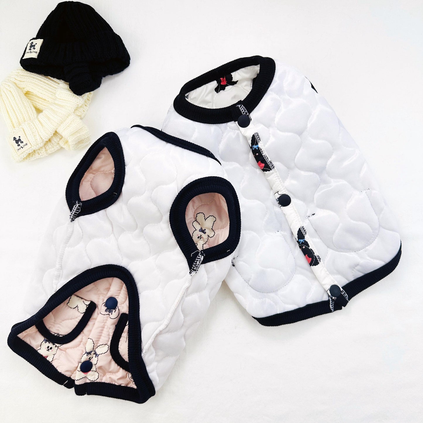 Bunny Quilted Vest, XS-3XL, Small Dog Clothes, Dog Vest, Dog Outer, Small Dog Fashion, NKPUP - NKpup