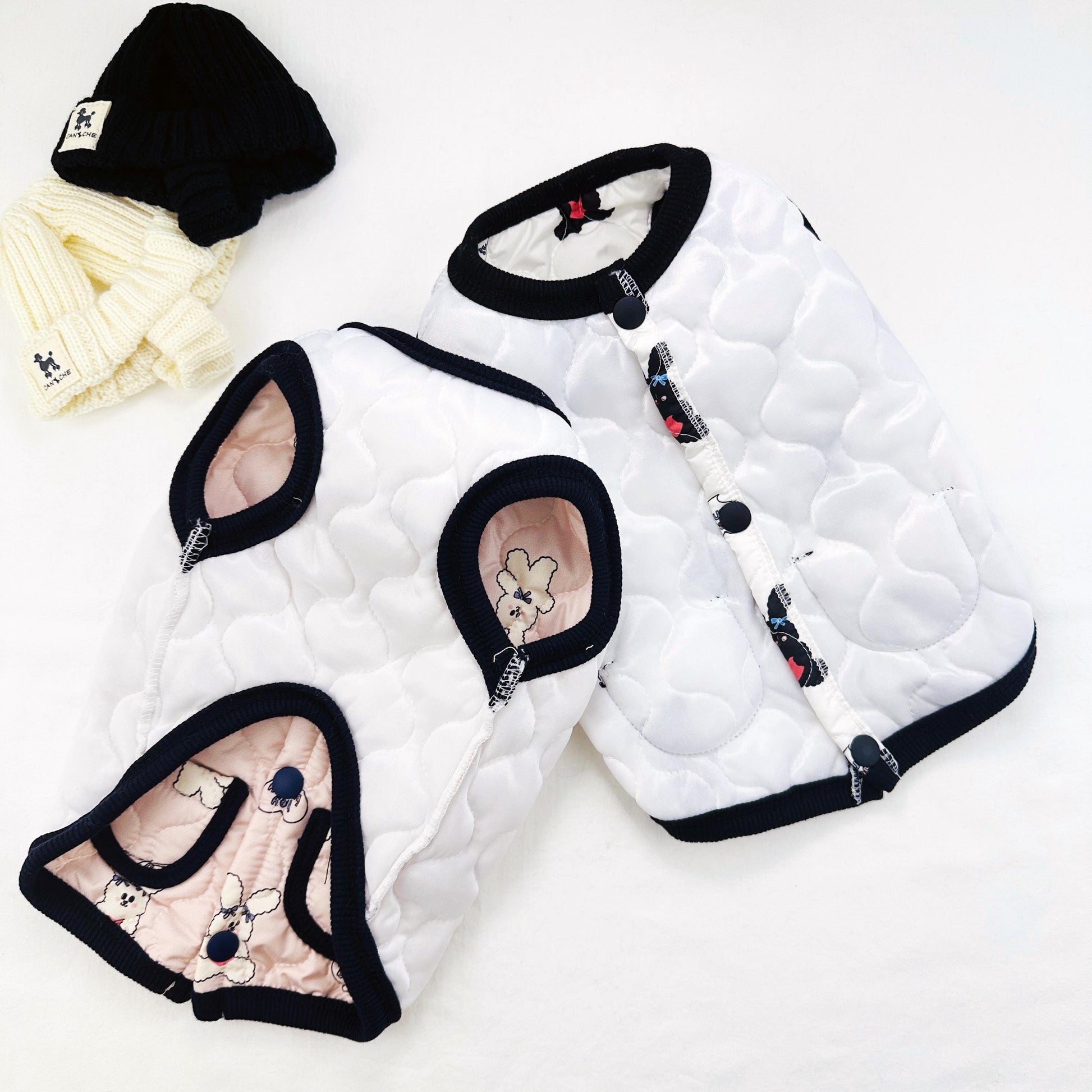 Bunny Quilted Vest, XS-3XL, Small Dog Clothes, Dog Vest, Dog Outer, Small Dog Fashion, NKPUP - NKpup