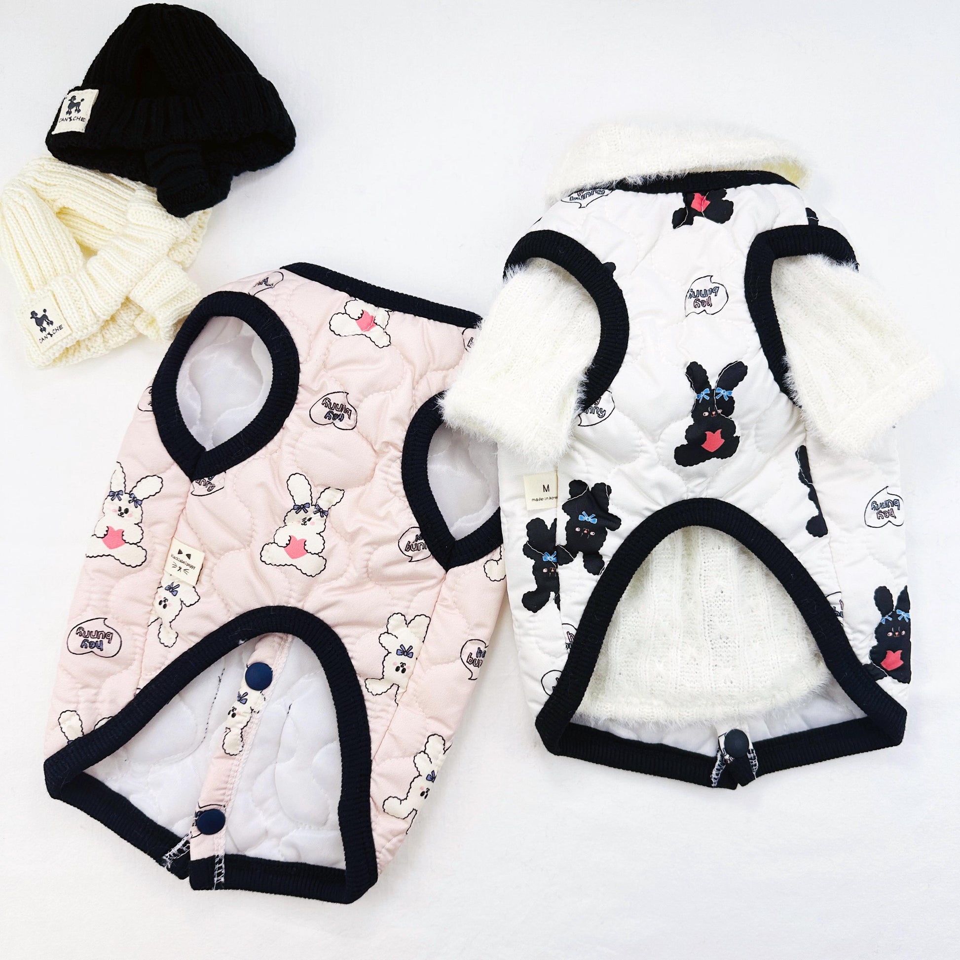 Bunny Quilted Vest, XS-3XL, Small Dog Clothes, Dog Vest, Dog Outer, Small Dog Fashion, NKPUP - NKpup