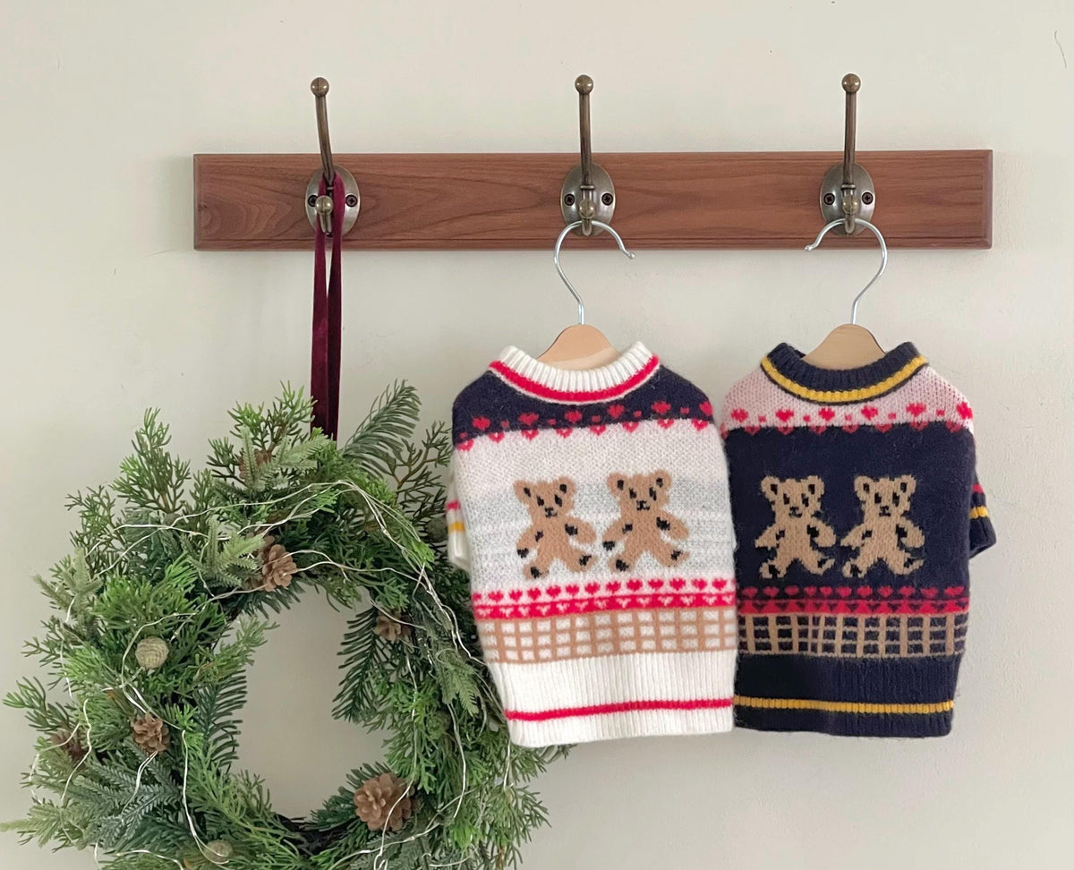 Teddy Fair Isle Knit Sweater, S-XL, Small Dog Knit, Dog Sweater, Dog Winter Outfit, Small Dog Top, NKPUP - NKpup