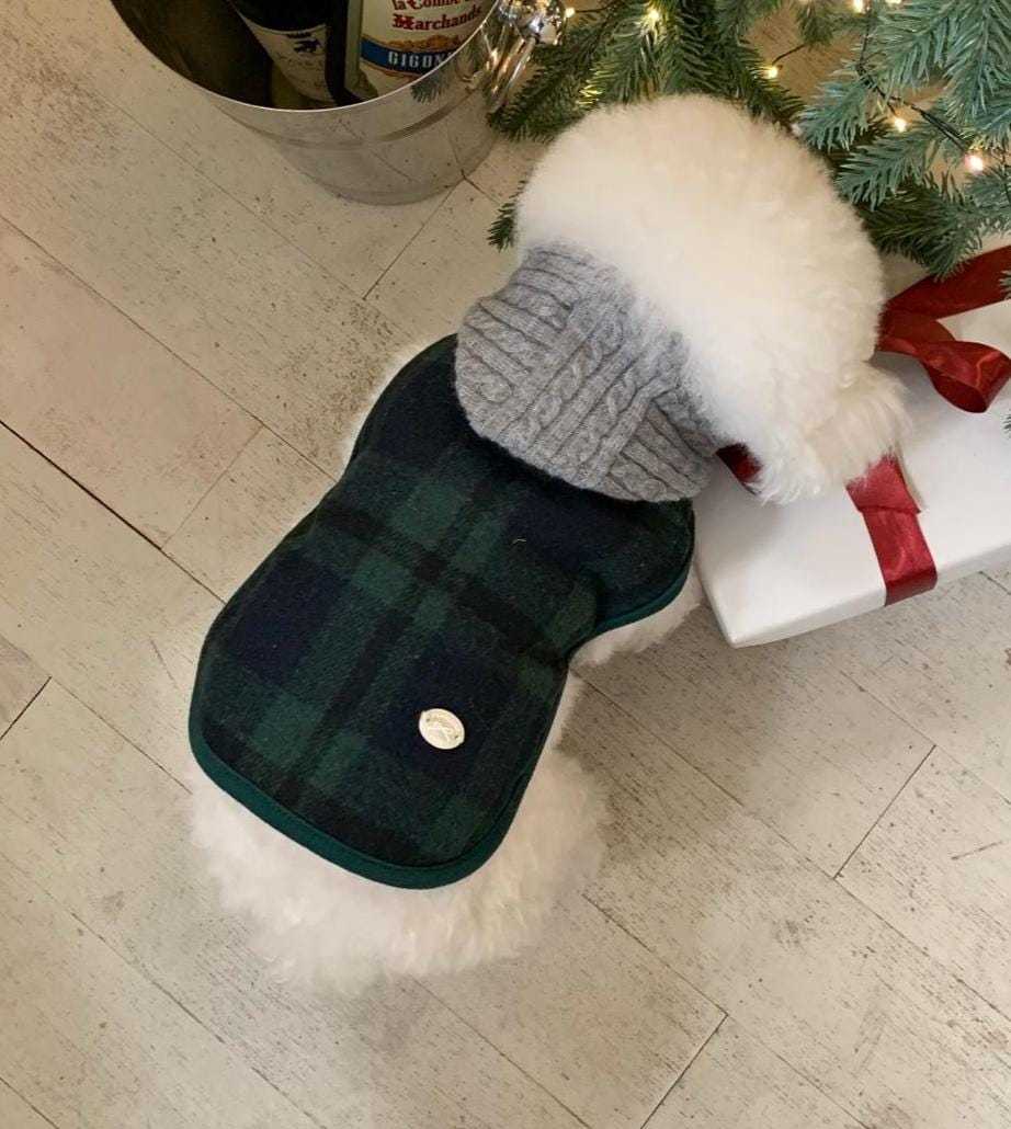 Hooded Plaid Fleece Vest, S-2XL, Winter Jacket, Pet Clothing, Dog Jacket, Dog Fashion, Dog Apparel, Pet Clothing - NKpup