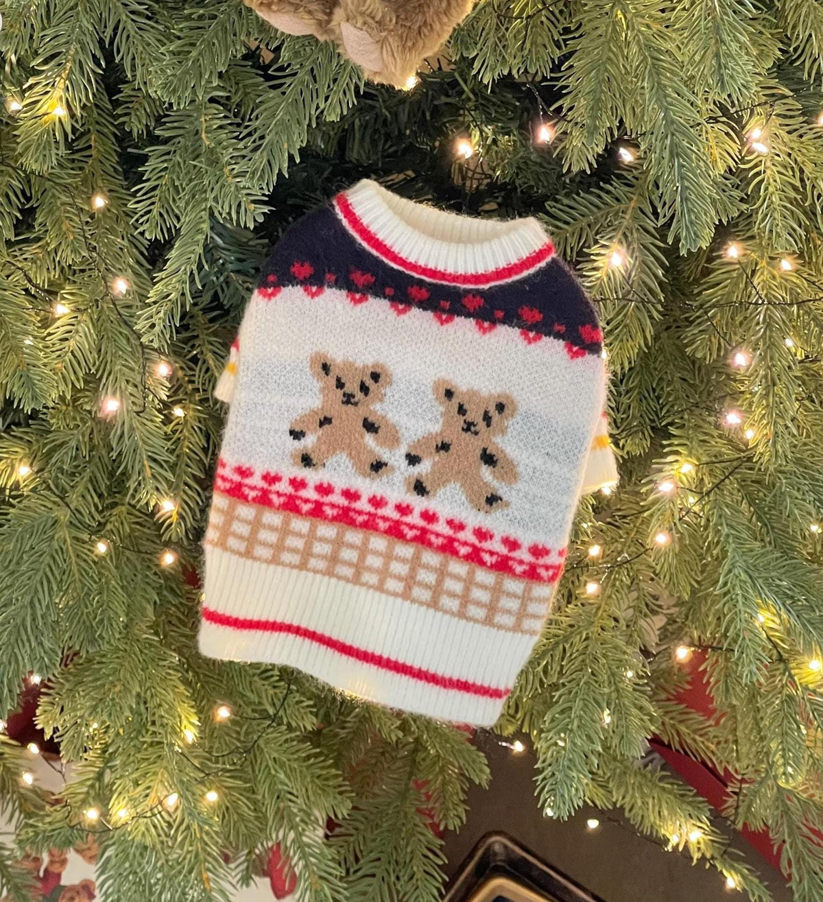Teddy Fair Isle Knit Sweater, S-XL, Small Dog Knit, Dog Sweater, Dog Winter Outfit, Small Dog Top, NKPUP - NKpup