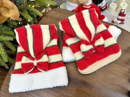 Candy Cane Bow Outfit Shirt&Dress, S-2XL, Dog Santa Costume, Dog Winter Top, Dog Clothing, Dog Fashion, Dog Apparel - NKpup