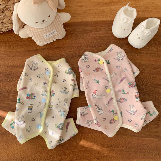 Soft Illustrated Overall, S-2XL, Dog Romper, Dog Jumpsuit, Dog Pants, Small Dog Clothes, Dog Apparel, NKPUP - NKpup