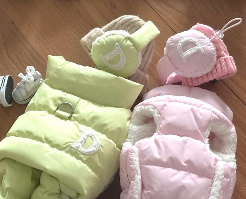 Pastel Down Overall, S-2XL, Dog Puffer, Dog Jumpsuit, Pet Clothing, Dog Coat, Dog Winter Top, Dog Apparel, Pet Clothing - NKpup