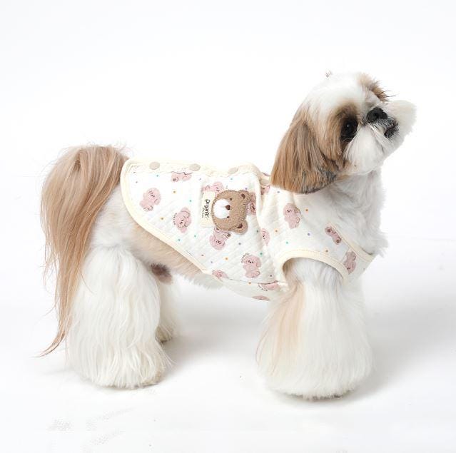 Organic Cotton Quilted Vest, S-2XL, Dog Vest, Dog Top, Dog Clothing, Dog Fashion, Dog Apparel - NKpup