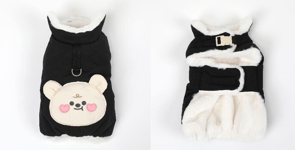 Lightweight Harness Padded Dog Jacket, D-Ring, Water-Resistant Nylon - NKpup