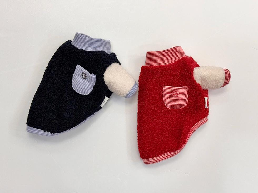 Terry Pocket Pullover Top, S-2XL, Small Dog Clothes, Cozy Dog Top, Dog Knit, NKPUP - NKpup
