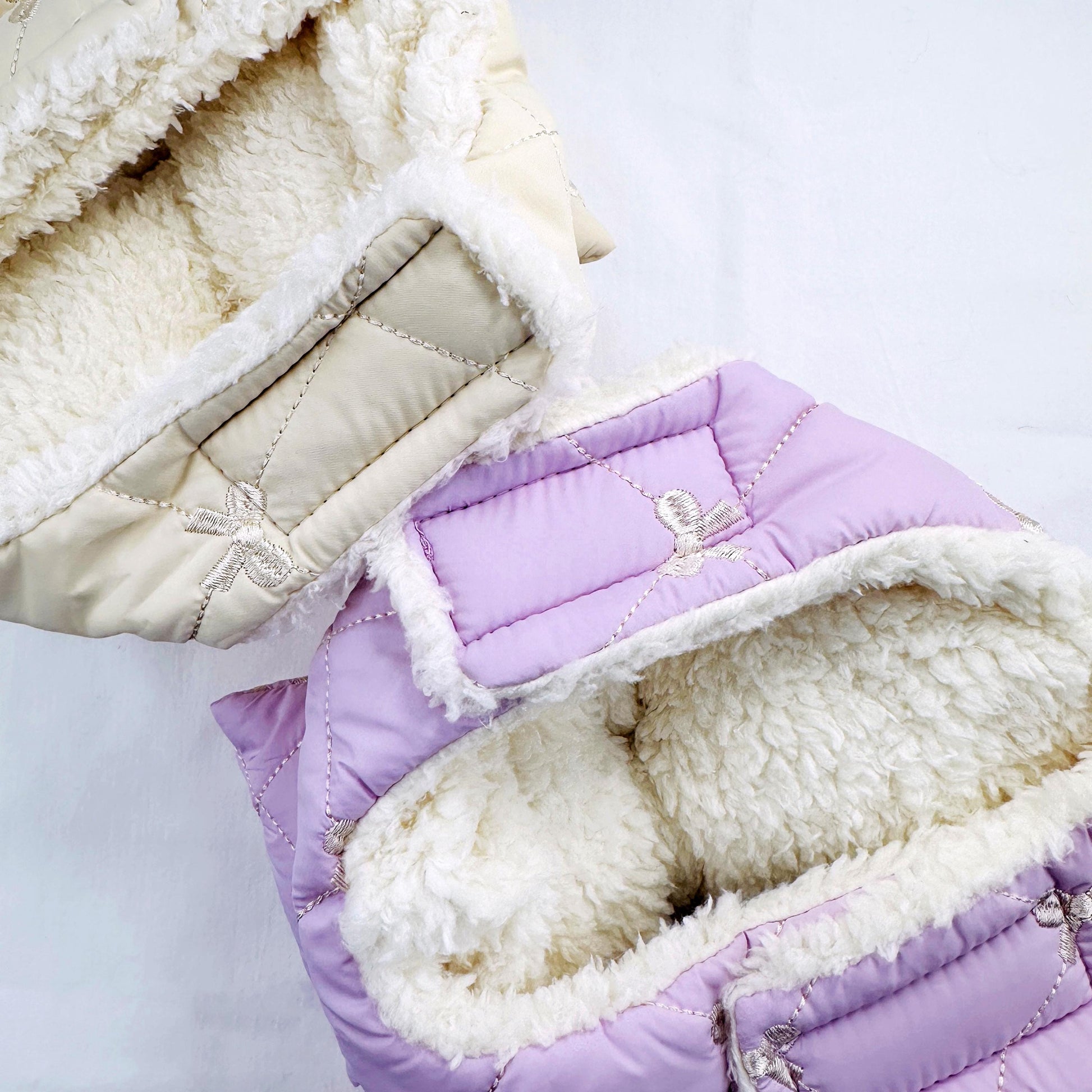 Bow Padded Harness Vest, S-XL, Small Dog Clothes, Soft Dog Fleece, Pet Outfit, Dog Knit, NKPUP - NKpup