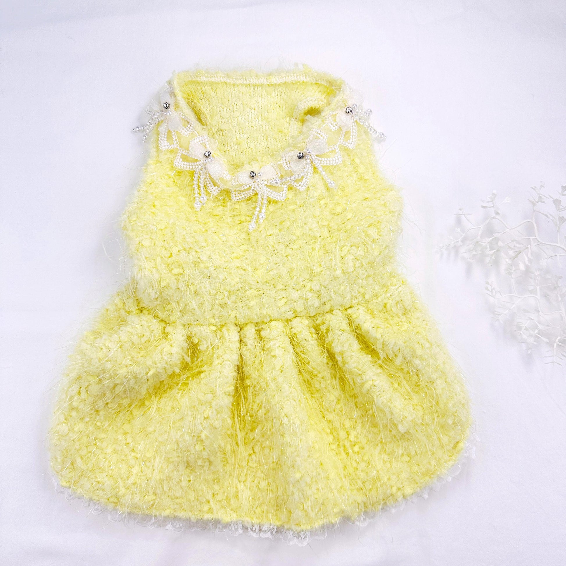 NKpup Lace Party Dog Dress | Elegant Pet Outfit Yellow / S NKpup Lace Party Dog Dress | Elegant Pet Outfit Yellow / S