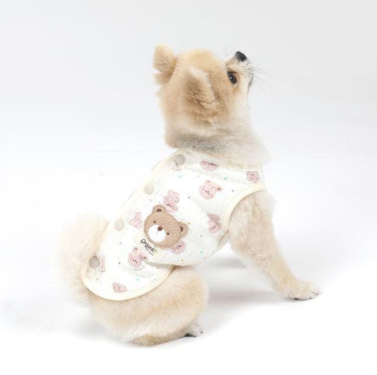 Organic Cotton Quilted Vest, S-2XL, Dog Vest, Dog Top, Dog Clothing, Dog Fashion, Dog Apparel - NKpup