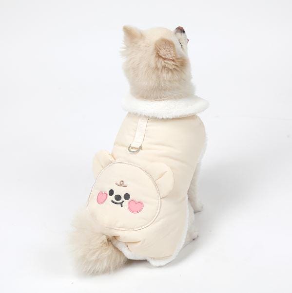 Lightweight Harness Padded Dog Jacket, D-Ring, Water-Resistant Nylon - NKpup