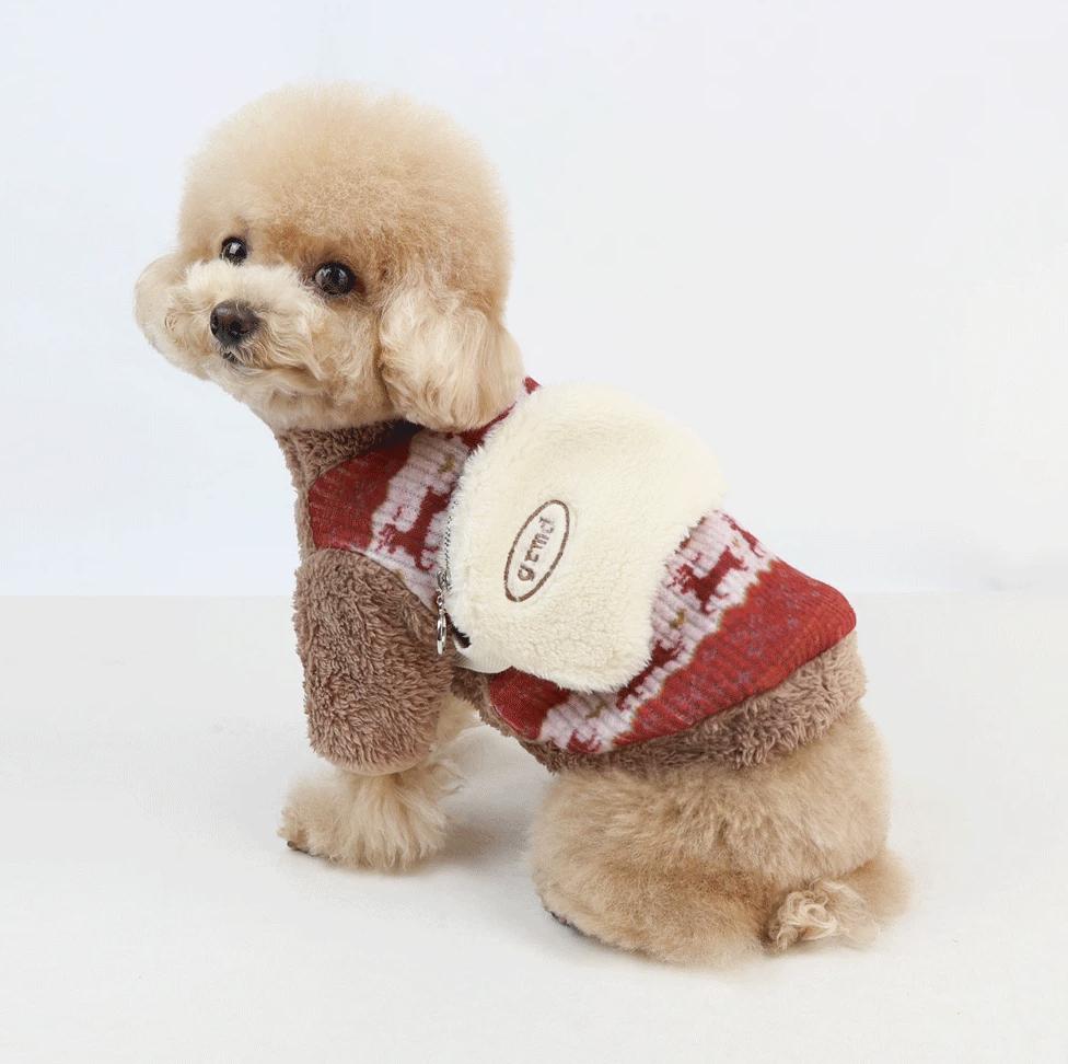 Teddy Fleece Dog Belt Bag