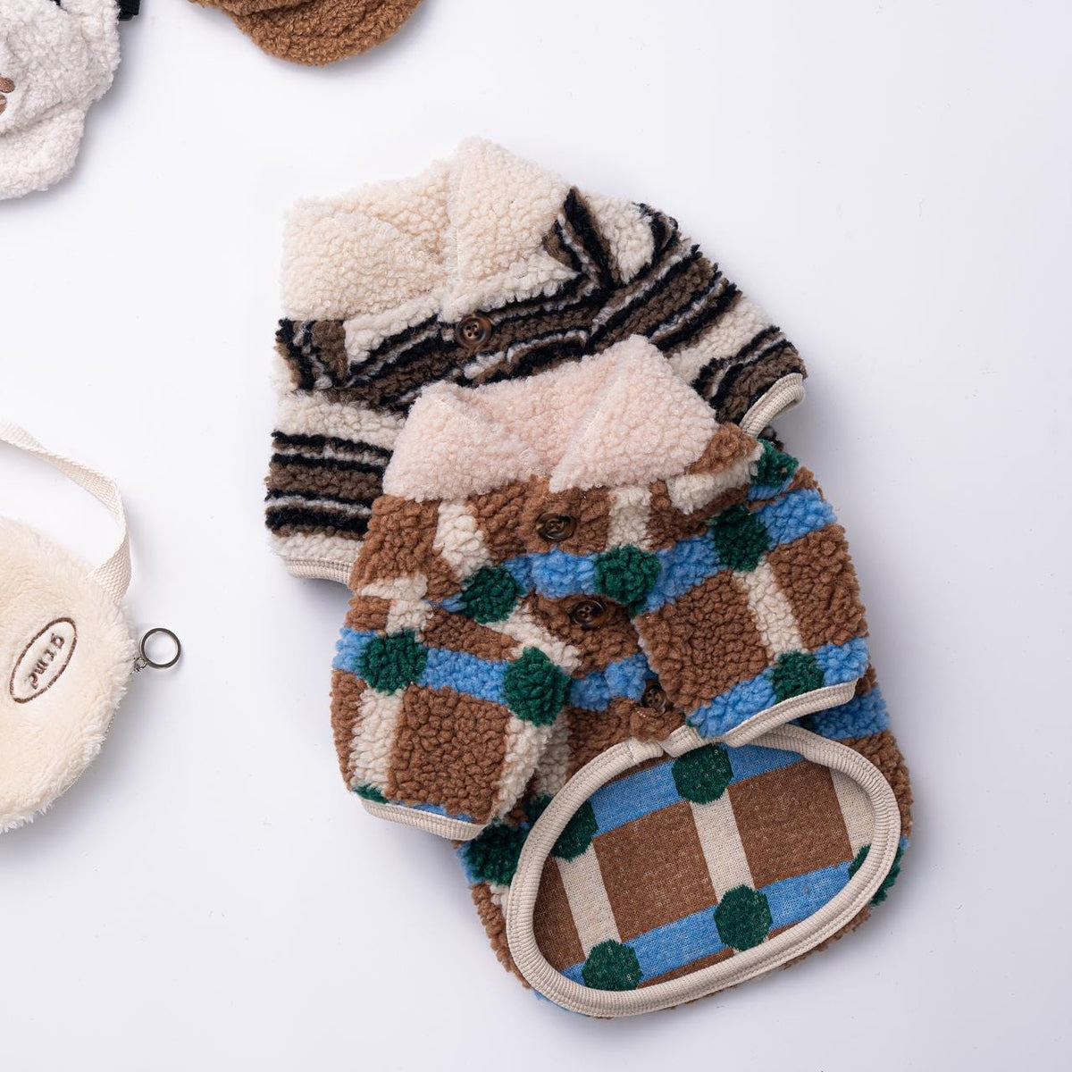 Sherpa Button Jacket, S-2XL, Small Dog Clothes, Dog Winter Cozy Outfit, Dog Jacket, Gift for Furry Friends, NKPUP - NKpup