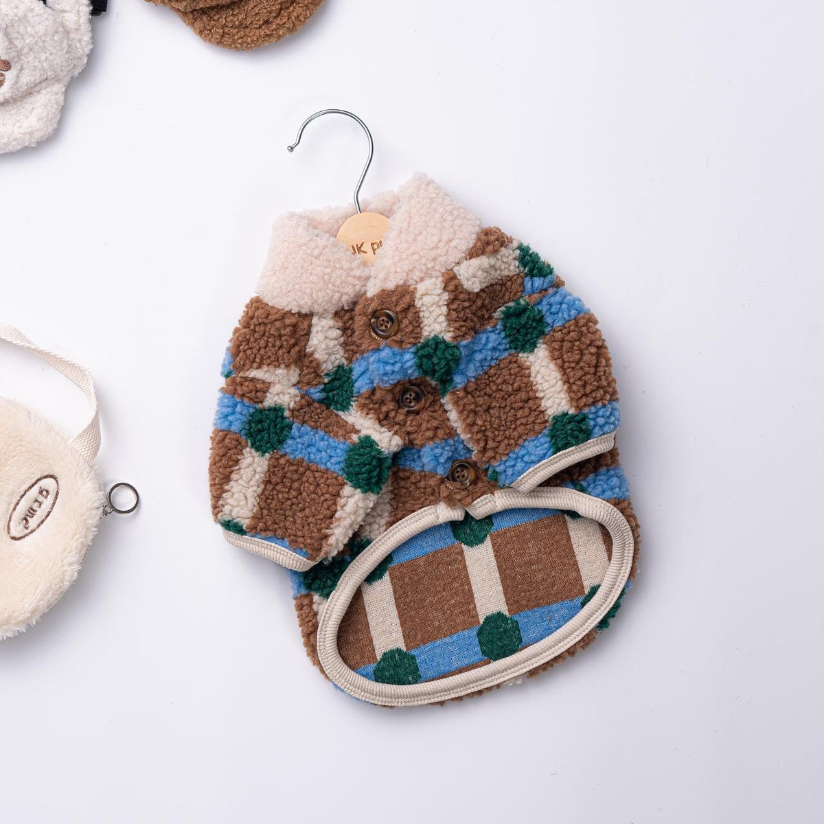 Sherpa Button Jacket, S-2XL, Small Dog Clothes, Dog Winter Cozy Outfit, Dog Jacket, Gift for Furry Friends, NKPUP - NKpup