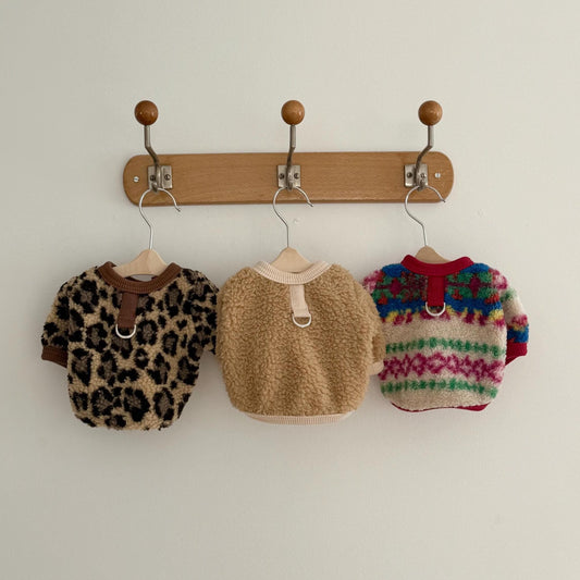 Sherpa D-Ring Fleece Top, S-2XL, Small Dog Clothes, Dog Winter Cozy Outfit, Dog Sweater, Gift for Furry Friends, NKPUP - NKpup