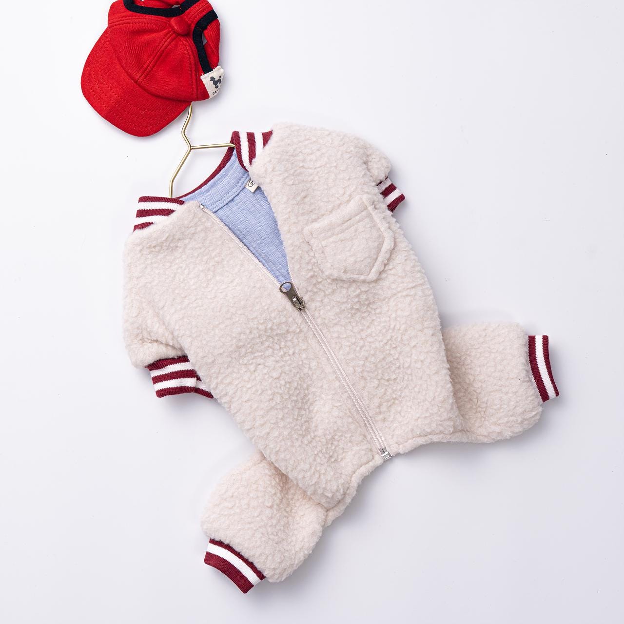 Sherpa Zip-Up Overall, S-2XL, Pajama Pet, Dog Jumpsuit, Pet Clothing, Dog Coat, Dog Winter Top, Dog Fashion, Dog Apparel, Pet Clothing - NKpup