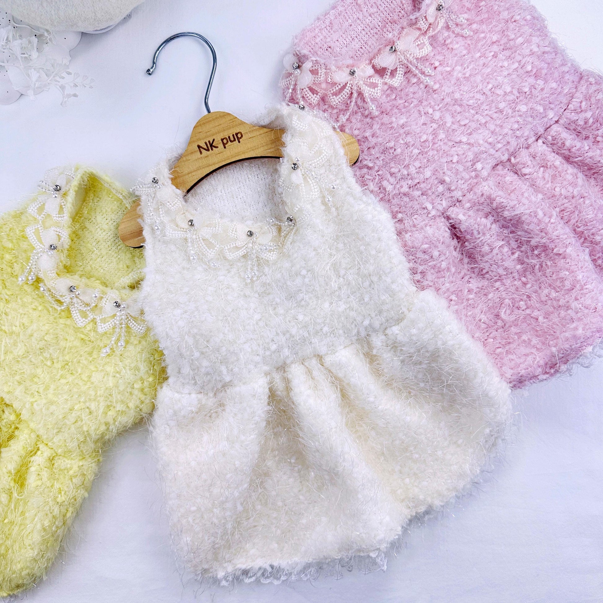 NKpup Lace Party Dog Dress | Elegant Pet Outfit Yellow / S NKpup Lace Party Dog Dress | Elegant Pet Outfit Yellow / S