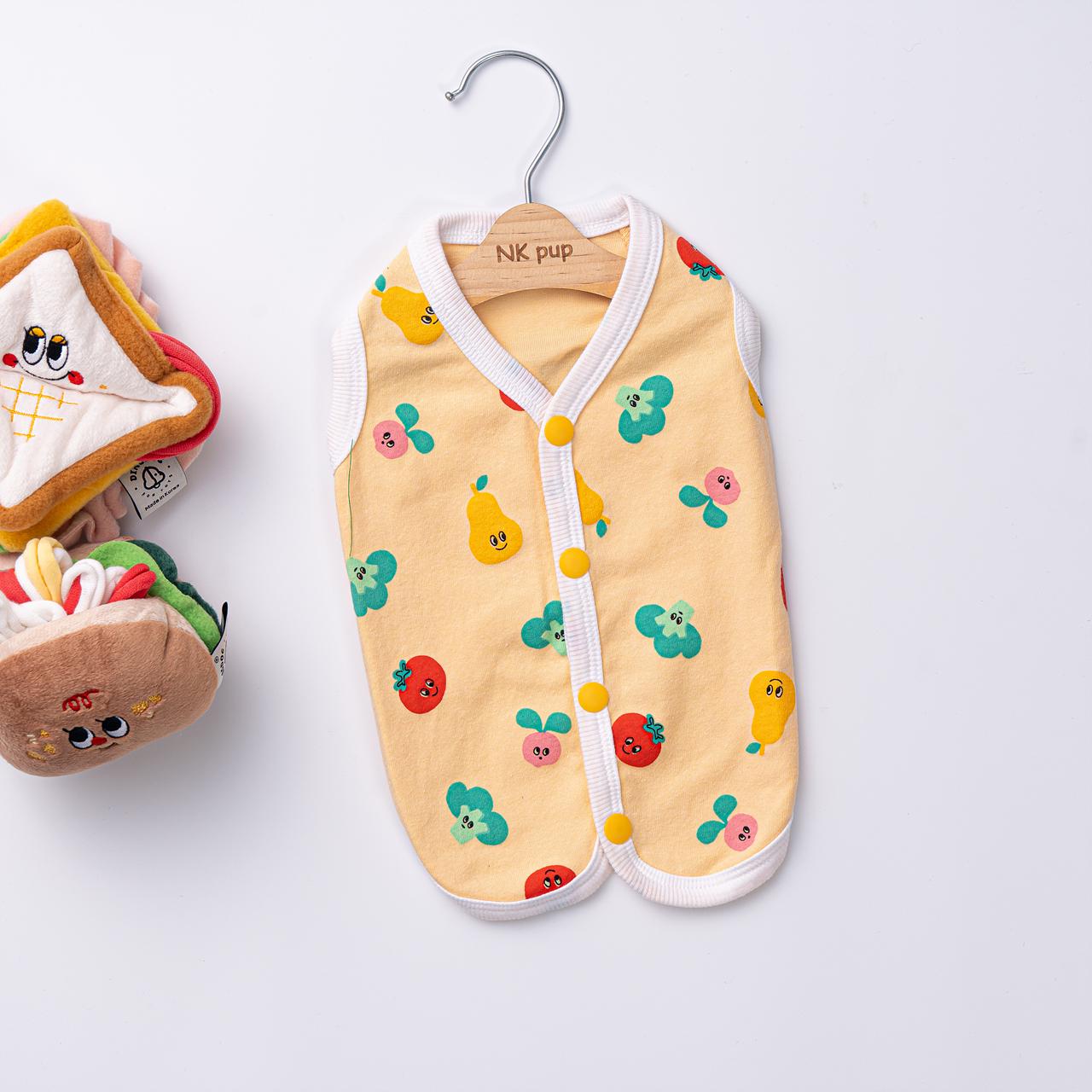 Fruit Print Snap Vest, S-4XL, Small Dog Clothes, Dog Vest, Dog Outer, Small Dog Outfit, NKPUP - NKpup