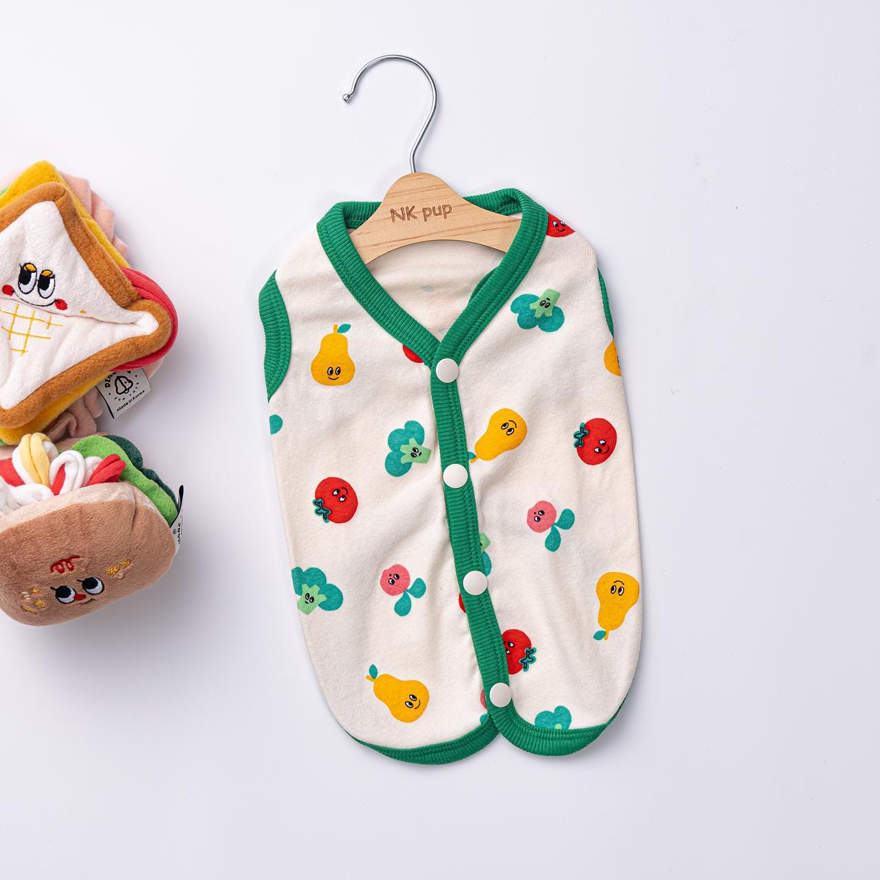 Fruit Print Snap Vest, S-4XL, Small Dog Clothes, Dog Vest, Dog Outer, Small Dog Outfit, NKPUP - NKpup