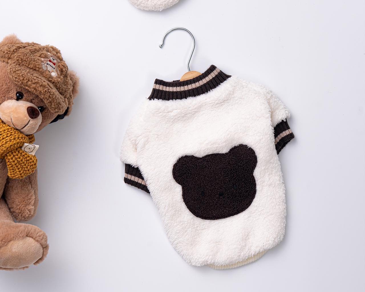 Cozy Bear Fleece Top, S-2XL, Small Dog Clothes, Cozy Fleece Dog Vest, Dog Knit, NKPUP - NKpup