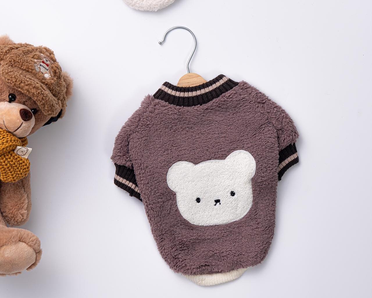 Cozy Bear Fleece Top, S-2XL, Small Dog Clothes, Cozy Fleece Dog Vest, Dog Knit, NKPUP - NKpup